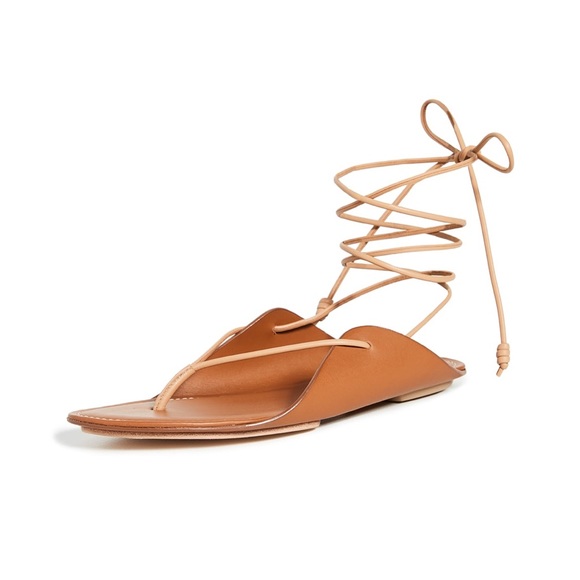 ($295) NWT Ulla Johnson Lace Up Lambskin Saddle Sandal New in Box Sz 36 (US 6) - Picture 1 of 13